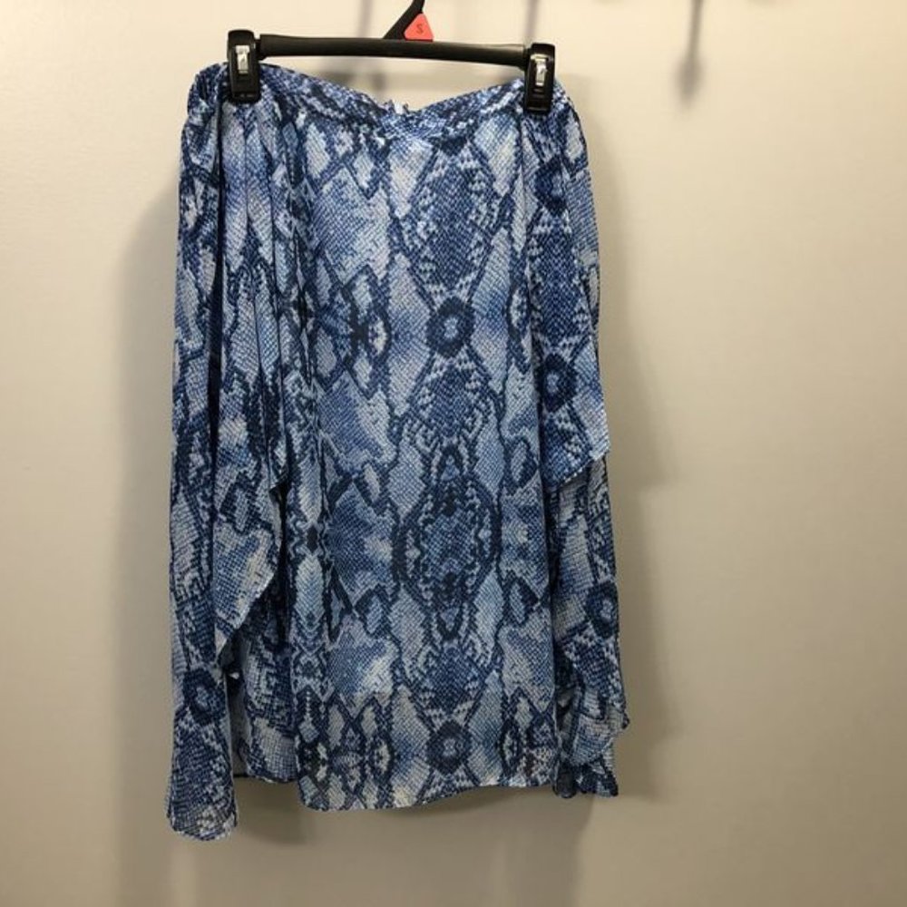 Blue snake skin pattern Jaclyn Smith skirt size XL